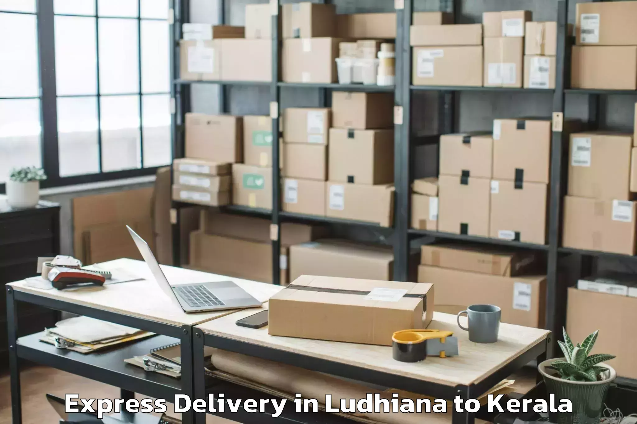 Top Ludhiana to Venjarammoodu Express Delivery Available